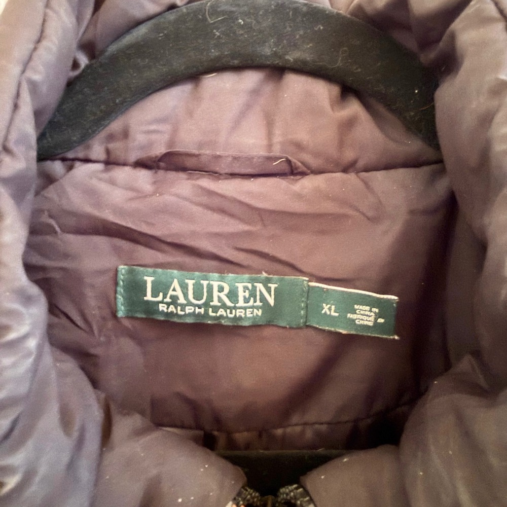 Lauren Ralph Lauren Womens Quilted Down Puffer Jacket Coat Sz XL Quiet Luxury - Picture 3 of 15